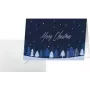 SIGEL DS635 Weihnachtskarte Snowflake Serenity A6 Querformat (A5) für Tintenstrahl/Laser/Kopierer, Weißer Karton 250 g/m², 1 Stück