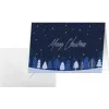 SIGEL DS635 Weihnachtskarte Snowflake Serenity A6 Querformat (A5) für Tintenstrahl/Laser/Kopierer, Weißer Karton 250 g/m², 1 Stück