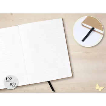 SIGEL Jolie Pure Cottonflowers Notizbuch A5 liniert Hardcover 176 Seiten Weiß 100gsm JN855