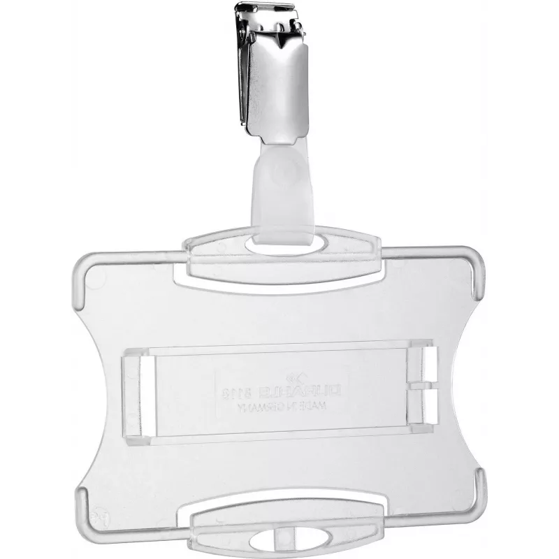 DURABLE ID-Kartenhalter mit Drehclip, transparent, für 1 Karte, 25er-Pack 811819