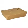 Papstar 87612 Einweg-Lebensmittelbehälter, Pappe mit PLA-Beschichtung, braun, 750 ml, rund, 25er-Pack
