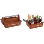 allit McPlus Carry Grillmeister Tragekoffer Braun mit Aluminiumgriff, 2 große Fächer 8500908000