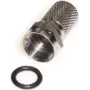 e+p F 100 F-Stecker, männlich, Schraub-Steckverbinder, Koaxialstecker, 2er-Pack, 75 Ohm, vernickeltes Messing