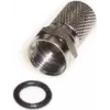 e+p F 100 F-Stecker, männlich, Schraub-Steckverbinder, Koaxialstecker, 2er-Pack, 75 Ohm, vernickeltes Messing