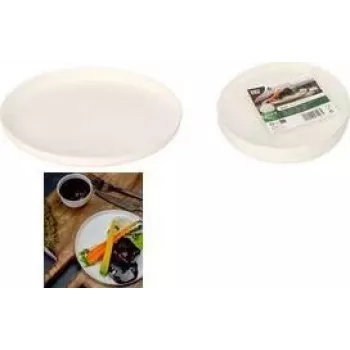 PAPSTAR Zuckerrohrteller pure Ano, rund, Ø 16 cm, weiß, 6 Stück (89995)