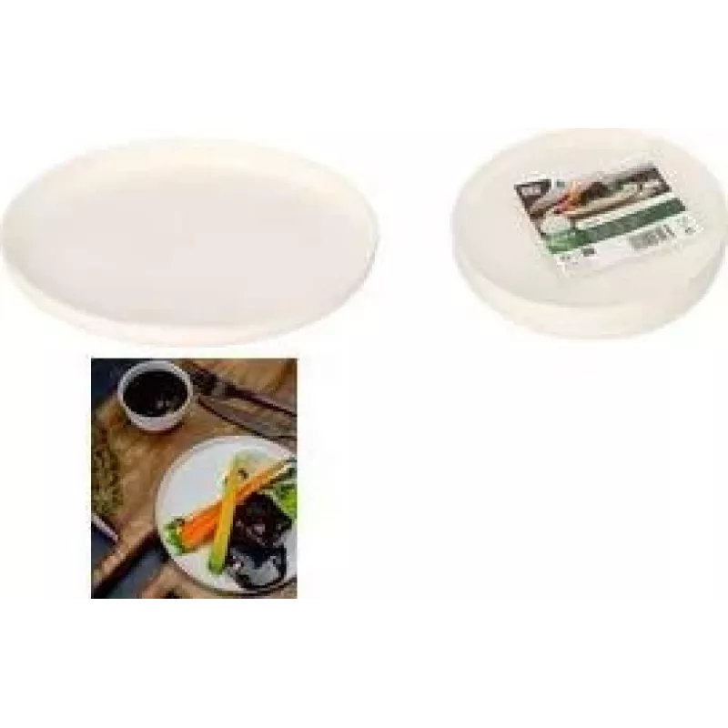 PAPSTAR Zuckerrohrteller pure Ano, rund, Ø 16 cm, weiß, 6 Stück (89995)