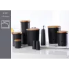 Ritzenhoff & Breker Jasper Vorratsglas 1,6L Steingut mit Bambusdeckel, Schwarz 415322