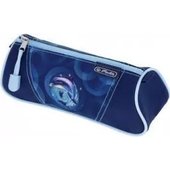 HERLITZ Dolphin Ride Dreieckiges Federmäppchen, Polyester, Reißverschluss, 1 Fach 400205918