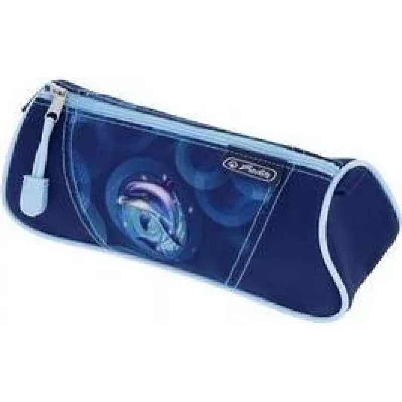 HERLITZ Dolphin Ride Dreieckiges Federmäppchen, Polyester, Reißverschluss, 1 Fach 400205918