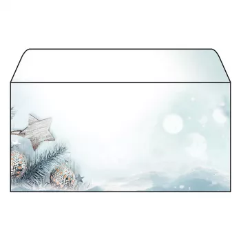 SIGEL Snow Star DL Designpapier 110 x 220 mm 80 g/m² Blau/Weiß DU312