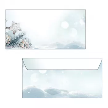 SIGEL Snow Star DL Designpapier 110 x 220 mm 80 g/m² Blau/Weiß DU312