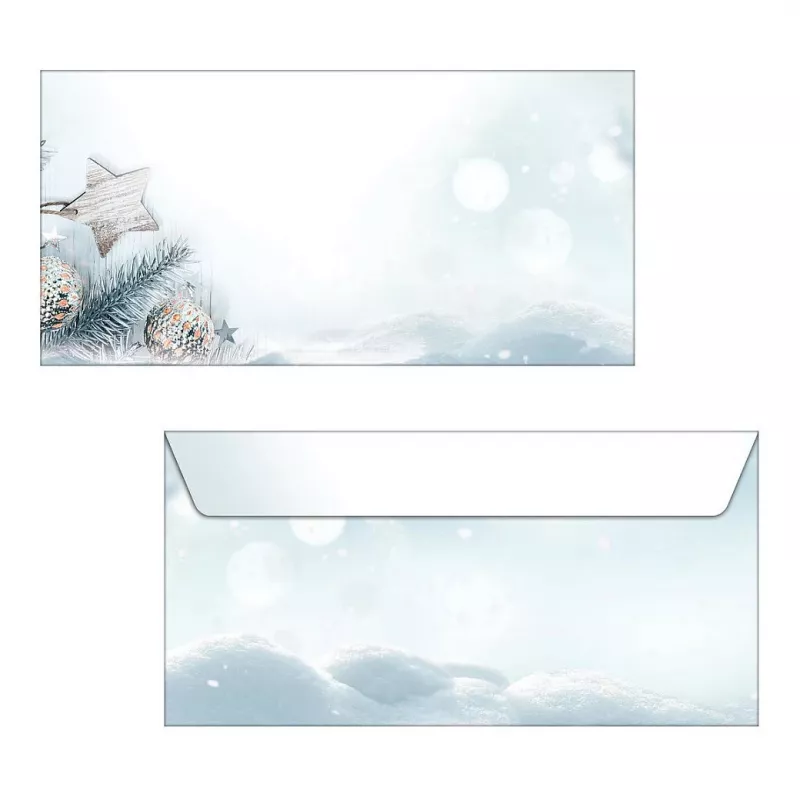 SIGEL Snow Star DL Designpapier 110 x 220 mm 80 g/m² Blau/Weiß DU312