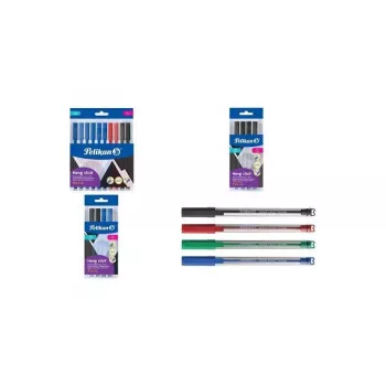Pelikan Hang Stick Kugelschreiber 0,7 mm Blau Transparent (10er-Pack Polybeutel) 400207122