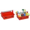 allit McPlus Carry Putzteufel roter Tragekorb mit Aluminiumgriff, 2 große Fächer 8500903012
