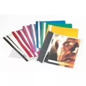 DURABLE A4+ Berichtsmappe, transparentes Polypropylen, 50er-Pack, Klemmmechanik, 220 x 310 mm 257001