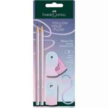 Faber-Castell GRIP Flow Edition Schreibset, Blushing Sky, 2 Bleistifte (B) 117007