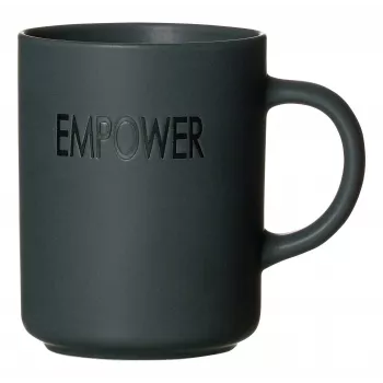 Ritzenhoff & Breker EMPOWER Graue Porzellan-Kaffeetassen, 390 ml, 4er-Set 425758