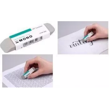 Tombow MONO Sand Radiergummi für Tinte, Grau, Naturkautschuk mit Mikrosandpartikeln, 1 Stück (ES-512B)