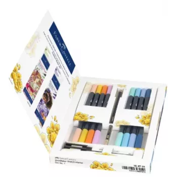 Faber-Castell Goldfaber Sketch Marker Set Romantic Manga (6 alkoholbasierte Doppelspitzen-Marker) 164701