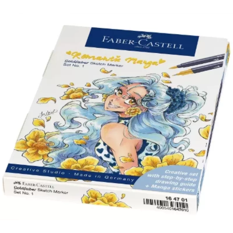 Faber-Castell Goldfaber Sketch Marker Set Romantic Manga (6 alkoholbasierte Doppelspitzen-Marker) 164701