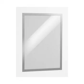 DURABLE DURAFRAME A3 Selbstklebender Informationsrahmen, Silber, 2er-Pack 487323