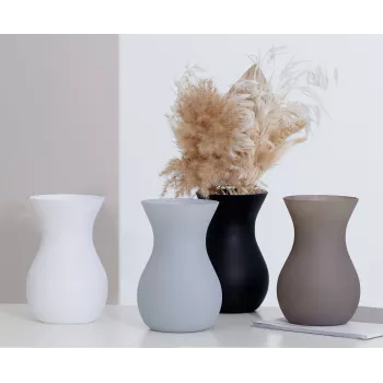 Ritzenhoff & Breker ANNALENA Blumenvase aus mattem schwarzem Glas, konisch, 180 mm 816693