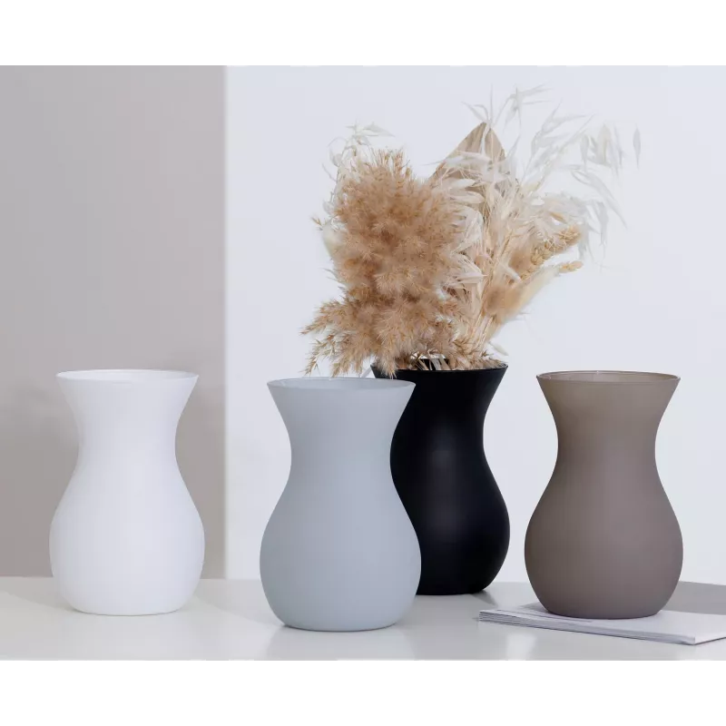 Ritzenhoff & Breker ANNALENA Blumenvase aus mattem schwarzem Glas, konisch, 180 mm 816693