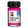 Marabu Porzellan- & Glasfarbe, Glänzend, Himbeere, 15 ml 11150039131