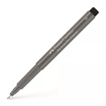 Faber-Castell PITT Artist Pen, Warm Grey IV, Pigmentierte Tusche, Pinselspitze, Hohe Lichtbeständigkeit, 1 Stift 167073