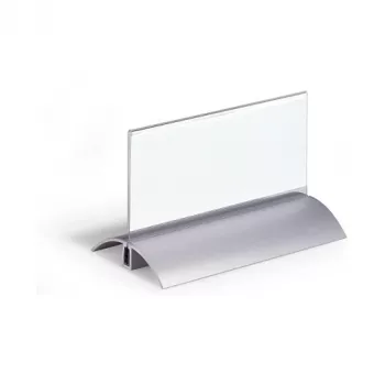 DURABLE PRESENTER DE LUXE Tischnamensschild, doppelseitig, 61 x 150 mm Einlage, klares Acryl, 2 Stück 820119