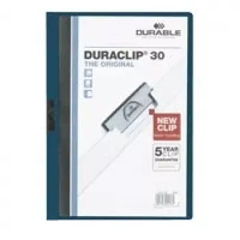 DURABLE DURACLIP 30 A4 Klemmhefter Schwarz (25er-Pack) 220028