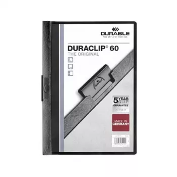 DURABLE DURACLIP 60 A4 Klemmhefter Schwarz (25er-Pack) 220901