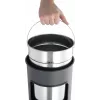 DURABLE Metall-Abfalleimer 17L rund mit Aschenbecher, Schwarz 333001