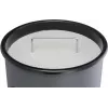 DURABLE Metall-Abfalleimer 17L rund mit Aschenbecher, Schwarz 333001
