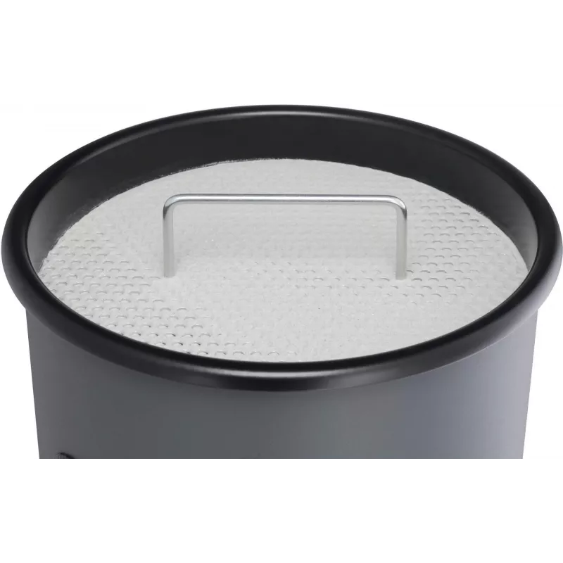 DURABLE Metall-Abfalleimer 17L rund mit Aschenbecher, Schwarz 333001