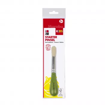 Marabu KiDS Starter Borstenpinsel mit ergonomischem Griff, Holzstiel - 1 Stück (0318000000002)