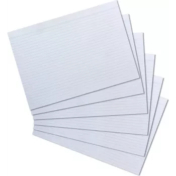 Herlitz Karteikarten DIN A4, liniert, weiß, 170 g/m², holzfrei, blaue Linierung, beidseitig (10621282)
