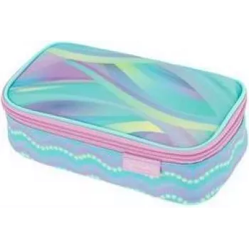 herlitz beatBox New Batik Minty Love Schlamper-Etui, Polyester, XXL-Reißverschluss, 1 Stück 400205929