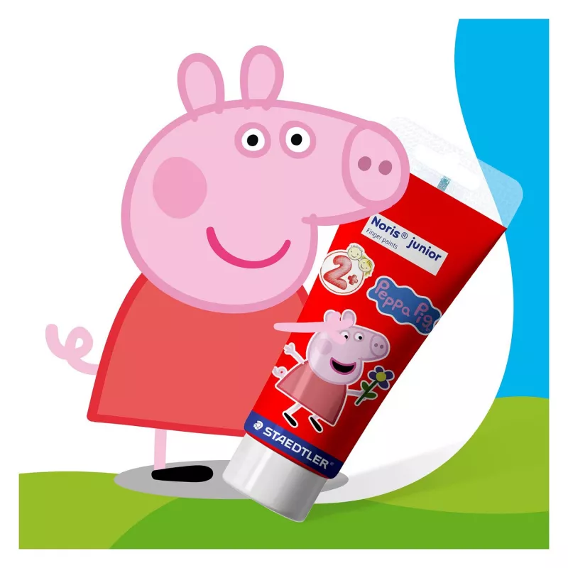 STAEDTLER Noris junior Peppa Pig Fingerfarben, 4 x 150 ml, ab 2 Jahren 8814 L1
