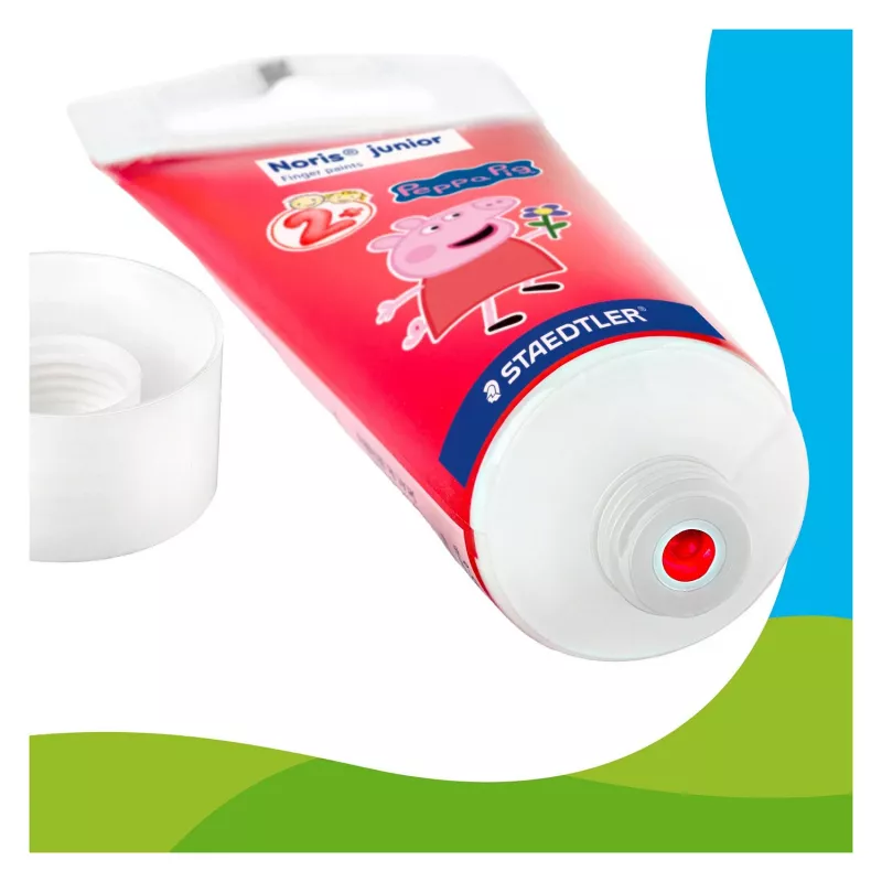 STAEDTLER Noris junior Peppa Pig Fingerfarben, 4 x 150 ml, ab 2 Jahren 8814 L1