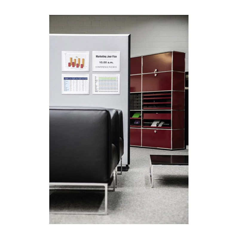 DURABLE DURAFRAME GRIP A4 Informationsrahmen, selbstklebend, schwarz, 1 Stück 496823