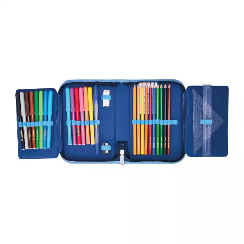 herlitz Cosmic Explorer Federmäppchen, 31 Teile, Polyester, 205 x 140 x 38 mm, 2 Klappen, Weltraum-Design 400197095