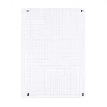 Oxford A4 kariertes Nachfüllpapier, 50 Blatt, 4-fach gelocht, Lineatur 28 400131584