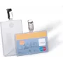 DURABLE ID-Kartenhalter mit Clip für 1 Karte, Transparent, 25 Stück (811319)