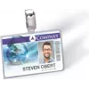 DURABLE ID-Kartenhalter mit Clip für 1 Karte, Transparent, 25 Stück (811319)