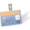 DURABLE ID-Kartenhalter mit Clip für 1 Karte, Transparent, 25 Stück (811319)