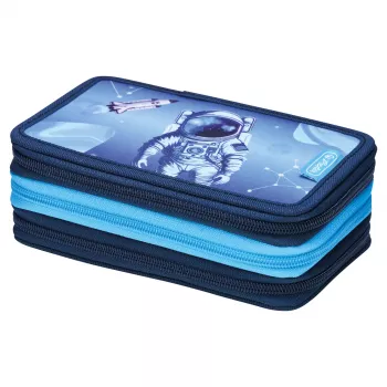 Herlitz TriCase Cosmic Explorer 31-teiliges Federmäppchen, Polyester, 3 Fächer, 3 Reißverschlüsse 400197093