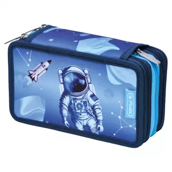 Herlitz TriCase Cosmic Explorer 31-teiliges Federmäppchen, Polyester, 3 Fächer, 3 Reißverschlüsse 400197093