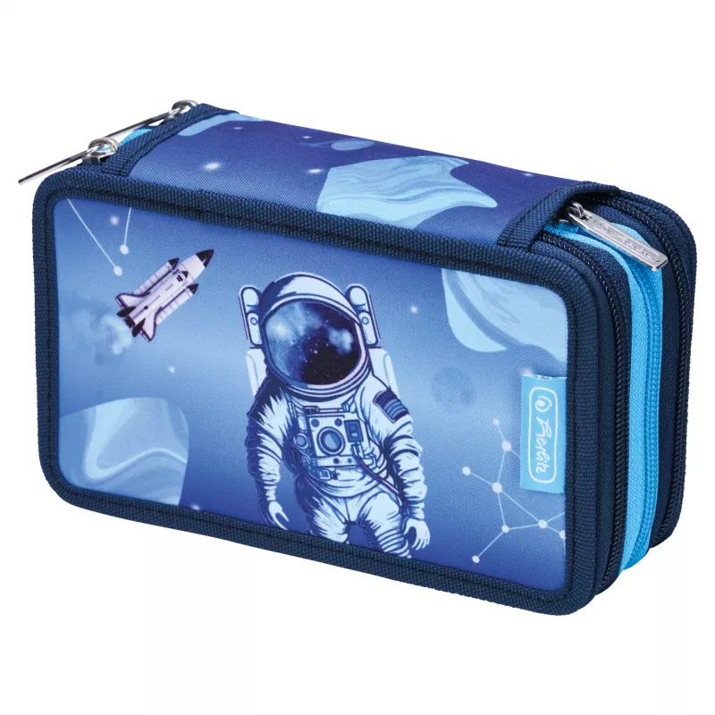 Herlitz TriCase Cosmic Explorer 31-teiliges Federmäppchen, Polyester, 3 Fächer, 3 Reißverschlüsse 400197093