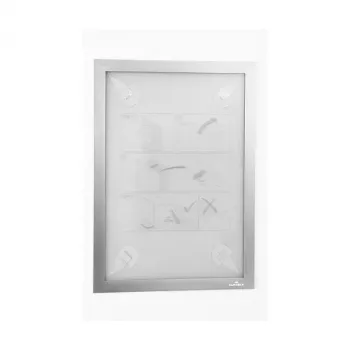 DURABLE DURAFRAME WALLPAPER A4 selbstklebender Info-Rahmen, Silber, 484323
